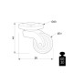 RUSTIQUE CASTER D.31 H.42 PLATE D.40